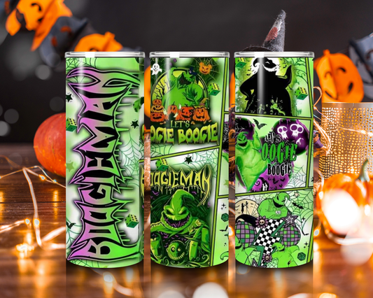 Boogeyman 20oz Tumbler Spooky Halloween Drink Cup Oogie-Inspired Cup Timeless Scary Vibes Horror Aesthetic Gift halloween giftful