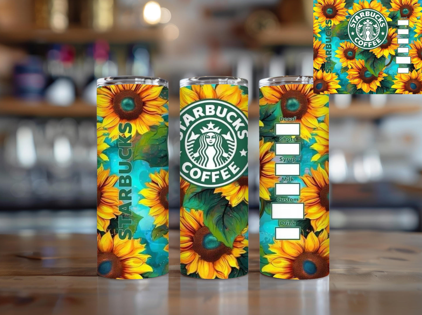 Starbies Tumbler Starbucks mug Starbucks cup sunflower cup coffee mug gift for her best friend mug best friend cup bookish cup coffee cup