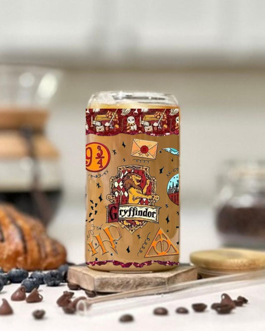 Red House Glass Can Tumbler cup Sorted cup Fandom gift Fandom mug fandom gift birthday gift Christmas gift giftful