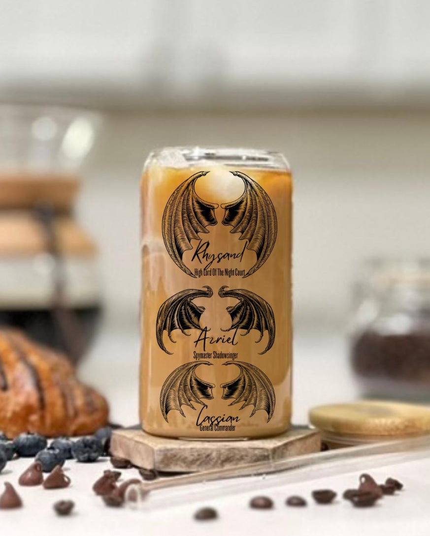 Rhysand Cassian Azriel Tumbler, acotar cup acotar mug bookish cup Sjm merch Sjm cup bat boys cup bat boys mug acotar merch bookish gift gift Clear