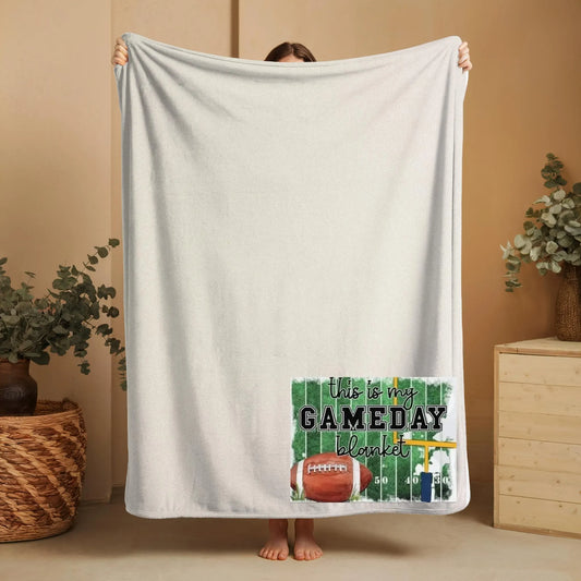 Game Day Football Watching Blanket 50x60 Throw Funny Sports Fan Gift Tailgate Ready Couch Mode Activated football gift for her gift for him