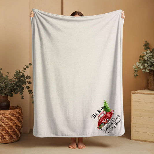 Christmas Movie Watching Blanket 50x60 Cozy Throw Holiday Blanket Gift Sublimation Printed Christmas Throw gift for her gift for him xmas