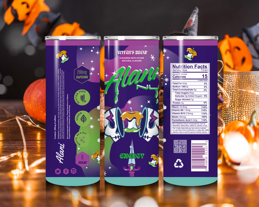 Witch’s Brew Alani Nu 20oz Tumbler Insulated Magic Cup with Lid & Straw Spiritual Healthy Lifestyle Drinkware halloween alani nu tumbler