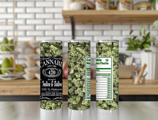 Cannabis Nutrition Facts Tumbler stoner cup weed mug dad cup mom mug gift for him gift for her funny weed cup cannabis cup cannabis mug weed