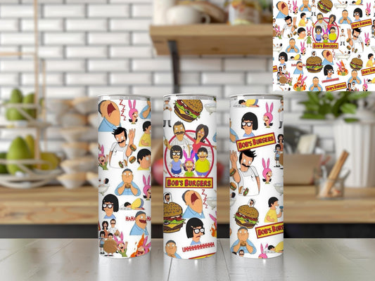 Bob’s Burgers 20oz Tumbler Funny Cartoon Fan Gift bobs burger fan bobs burger merch bobs burger cup birthday gift for her gift for him