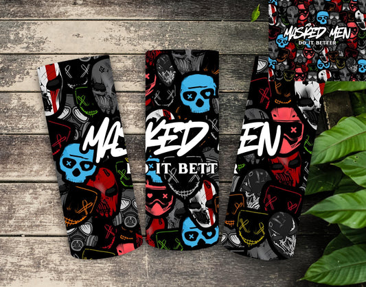 Masked Men Do It Better Tumbler 20oz Horror Cup Slasher Sublimation Tumbler Spooky Gift for Halloween & Horror Fans lights out book