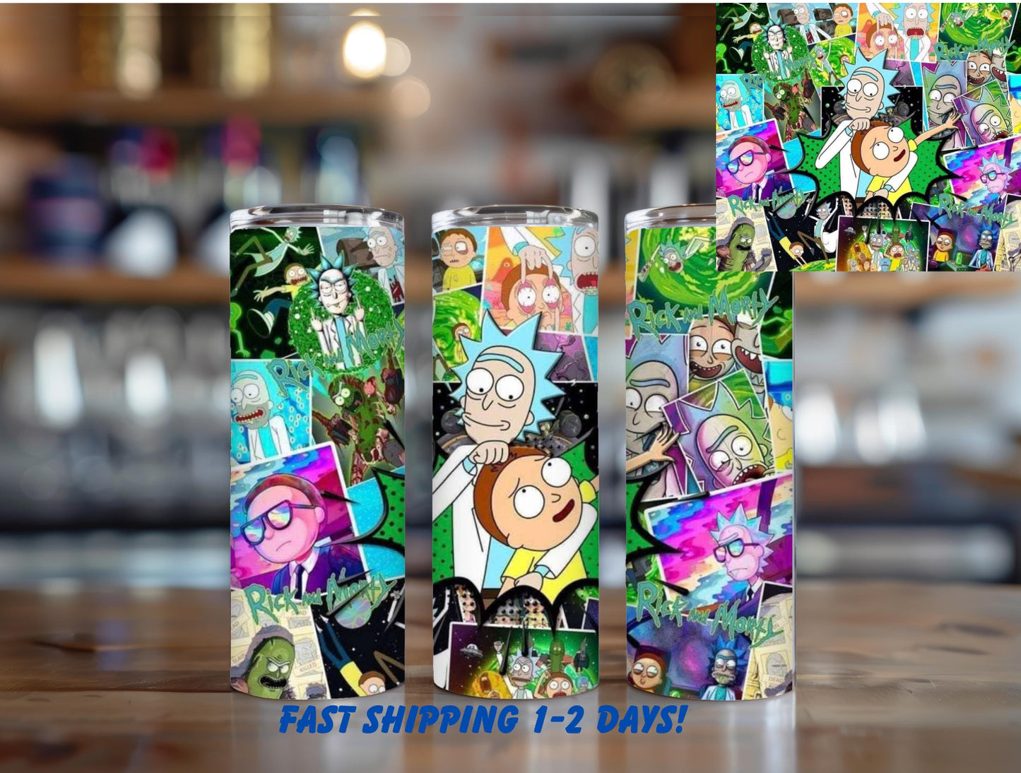 Rick and Morty cup cartoon tumbler gift for him gift for her dad gift birthday gift christmas gift for teen best friend gift giftful