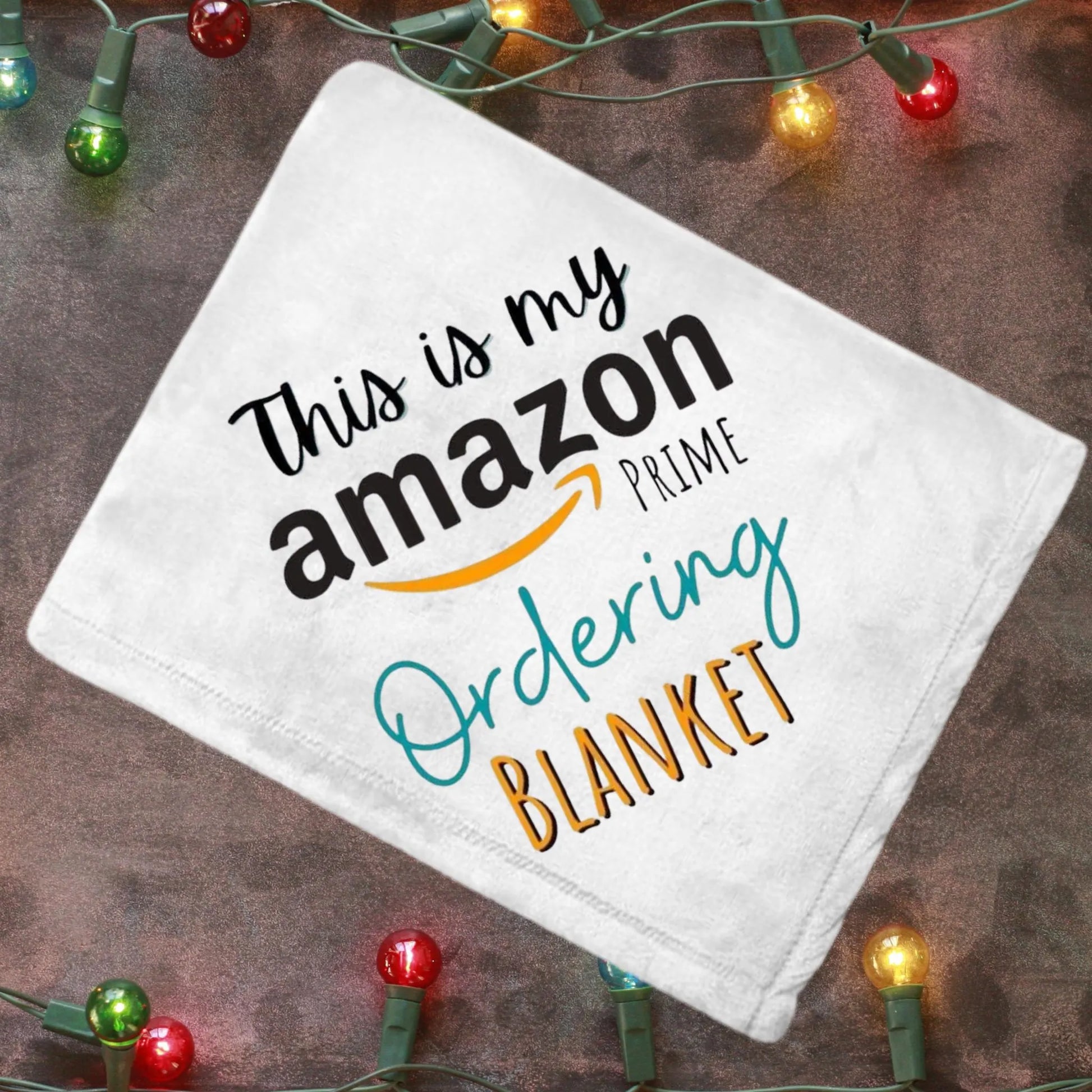 Amazon Prime Ordering Blanket 50x60 Funny Throw Online Shopping Addict Gift Cozy Couch Blanket for Package Trackers Amazon blanket giftful