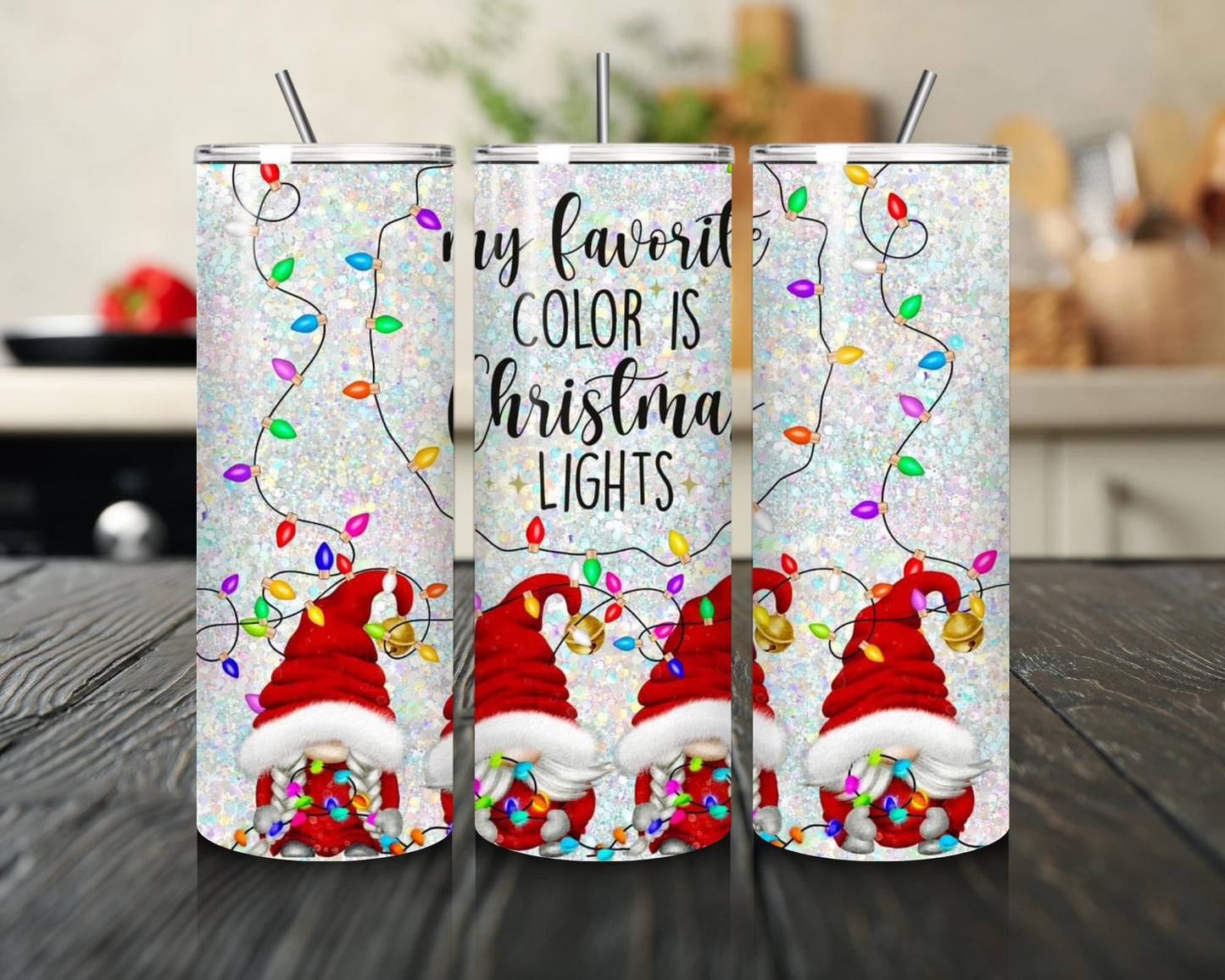 Christmas Gnomes cup My Favorite Color is Christmas Lights Holiday Gift christmas gift for her gift for him best friend gift gnome gift